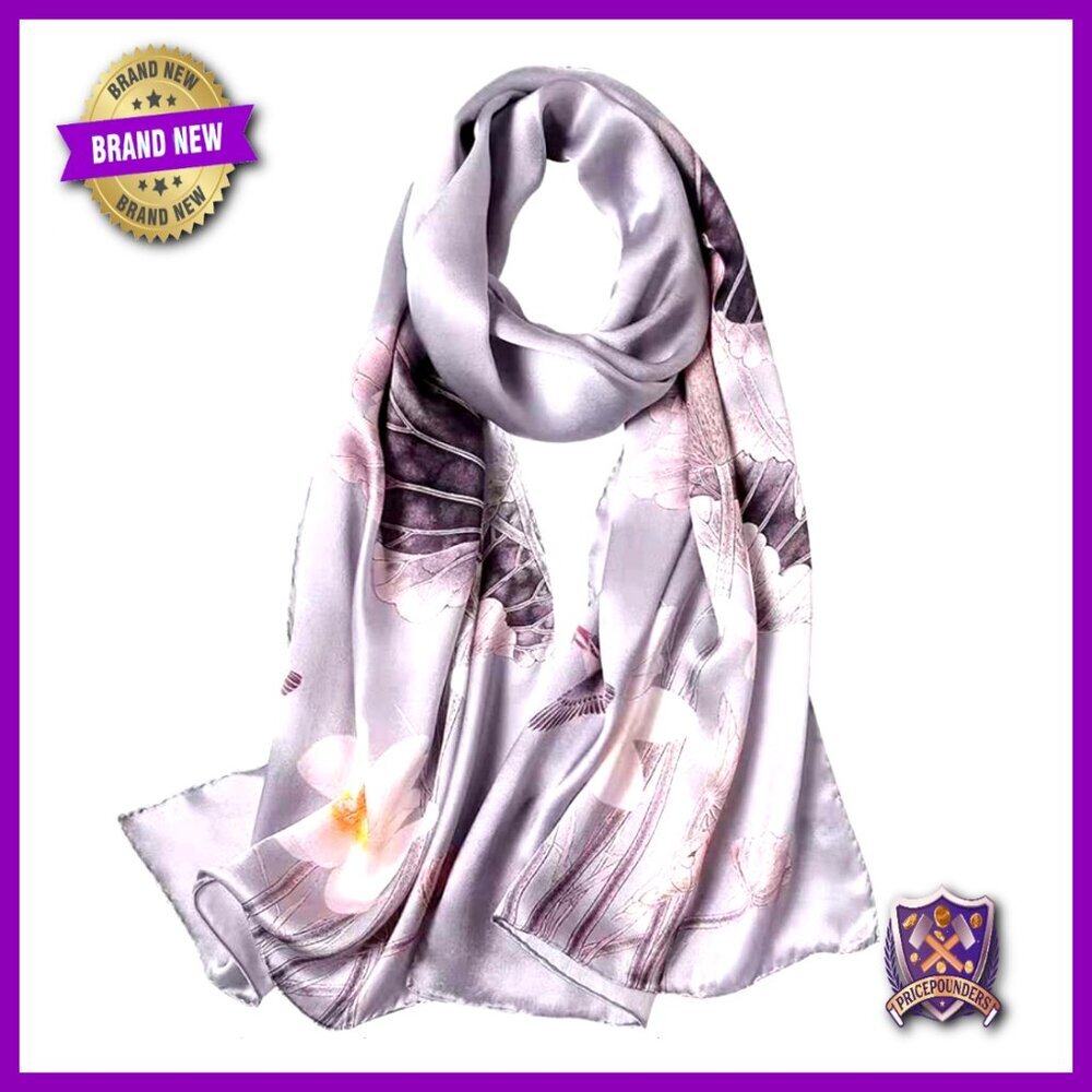 Large Mulberry Silk Scarf Shawl Head Wrap Pashmina Stole Women's Accessory